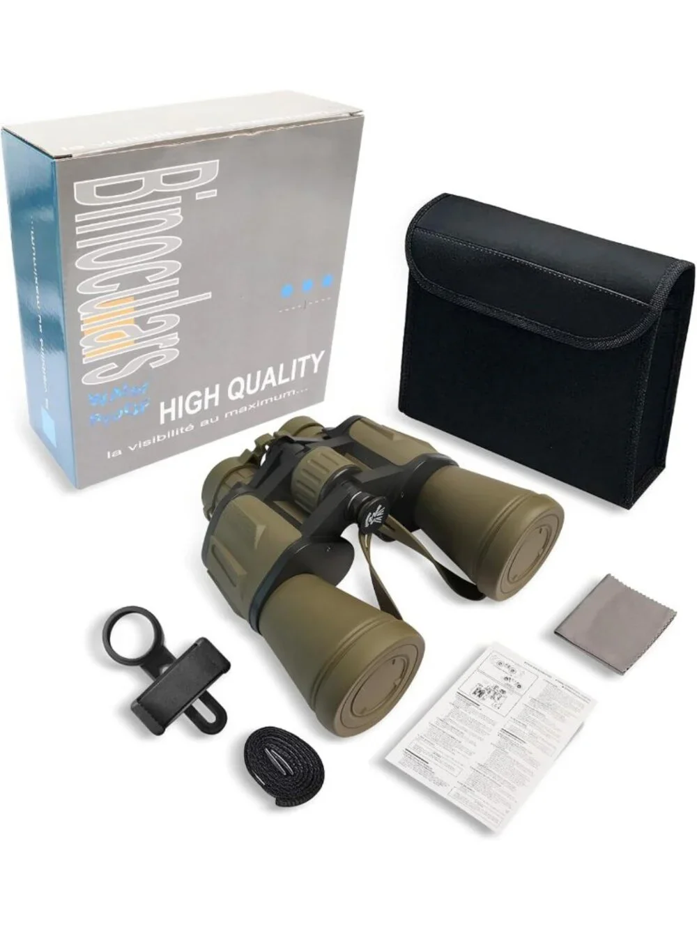 High-Powered 20x50 Waterproof Binoculars for Bird Watching, Travel & Stargazing